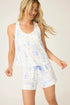Pj Salvage Parisian Dream Whimsical Print Short Set